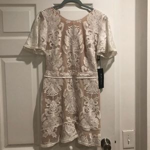 For Love & Lemon Backless Ivory Lace Dress